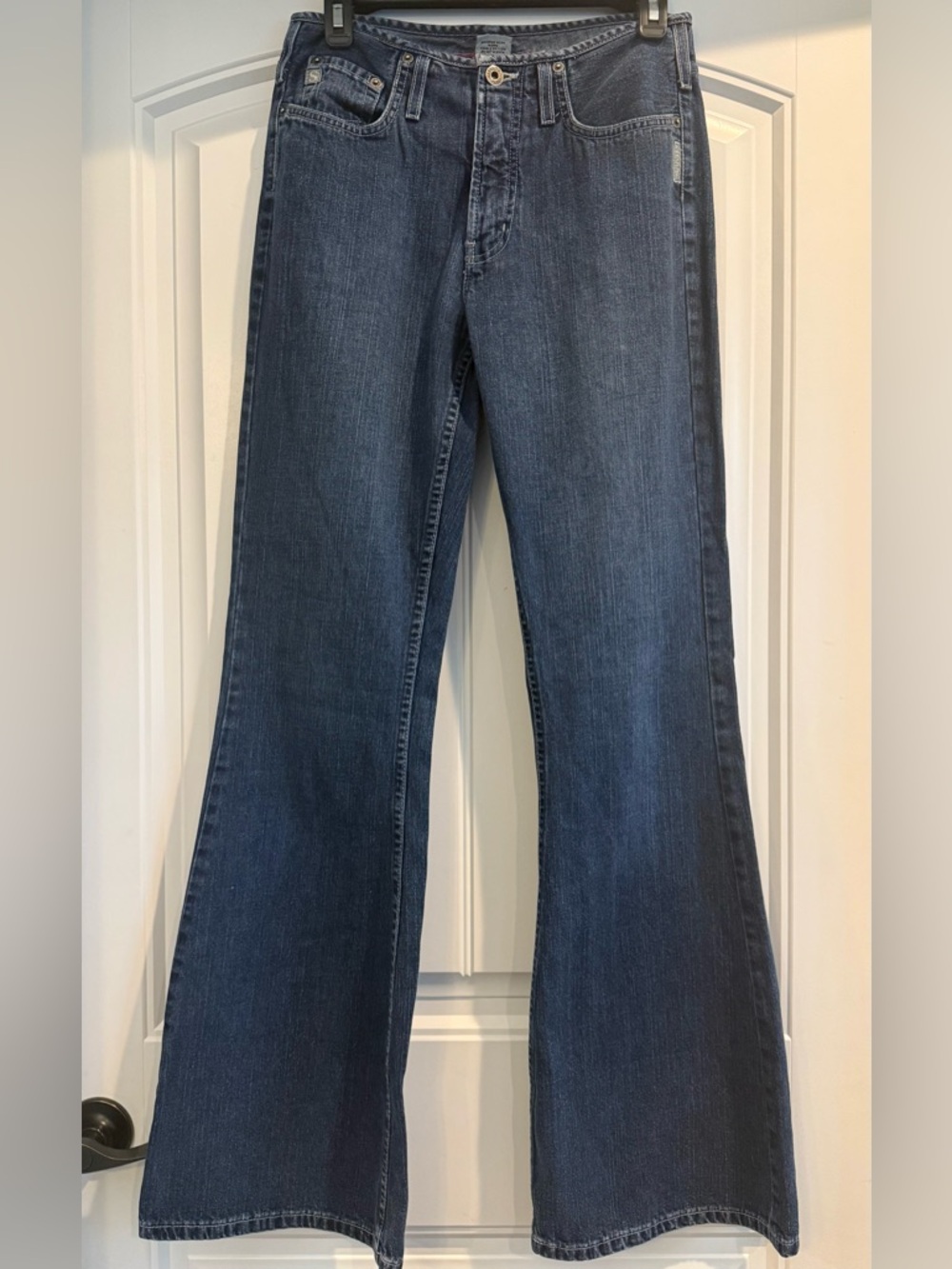 Vintage Rare Silver Flare Jeans Sz 29/33